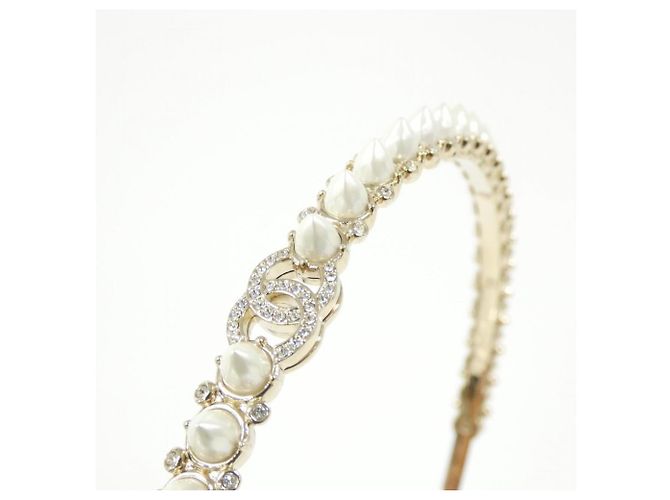 Chanel AB7627 Fascia per Capelli Oro e Bianco D'oro - vista 3
