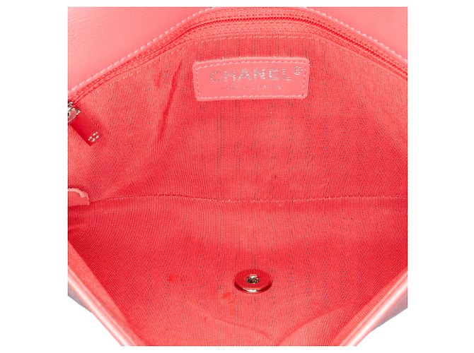 Chanel Rosa Pelle di Vitello Stropicciata Bi Trapuntata Vintage Full Flap - vista 4