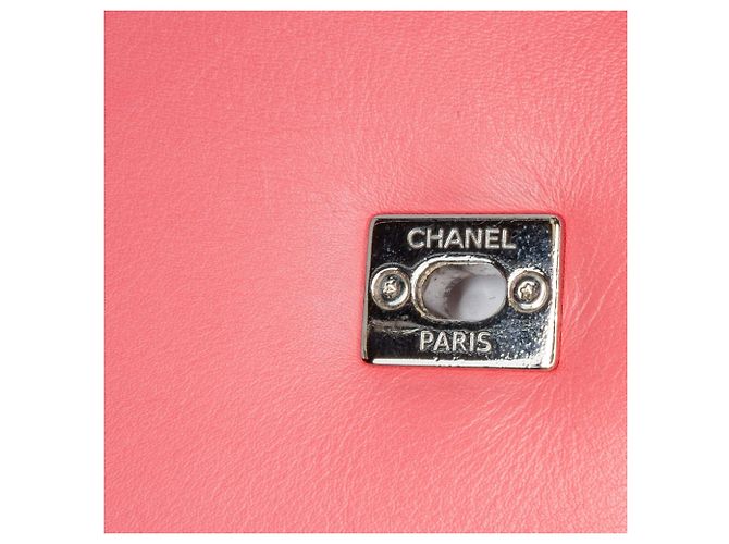 Chanel Rosa Pelle di Vitello Stropicciata Bi Trapuntata Vintage Full Flap - vista 7