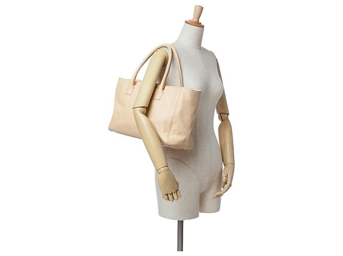 Borsa Tote Cerf Executive Media Marrone Chanel Beige - vista 9
