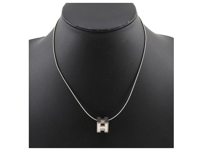 Hermès Collana Hermes Cardue Ash H Cube in Argento - vista 2