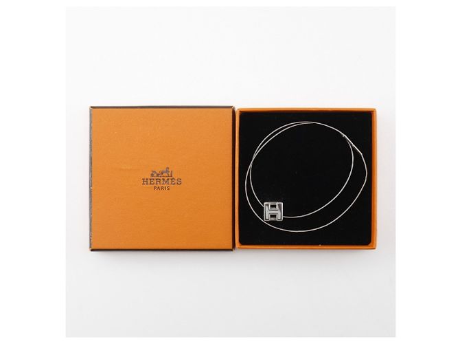 Hermès Collana Hermes Cardue Ash H Cube in Argento - vista 8