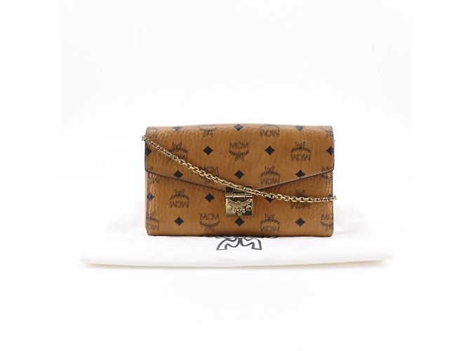MCM Tracy Medium Shoulder Bag Brown - view 12