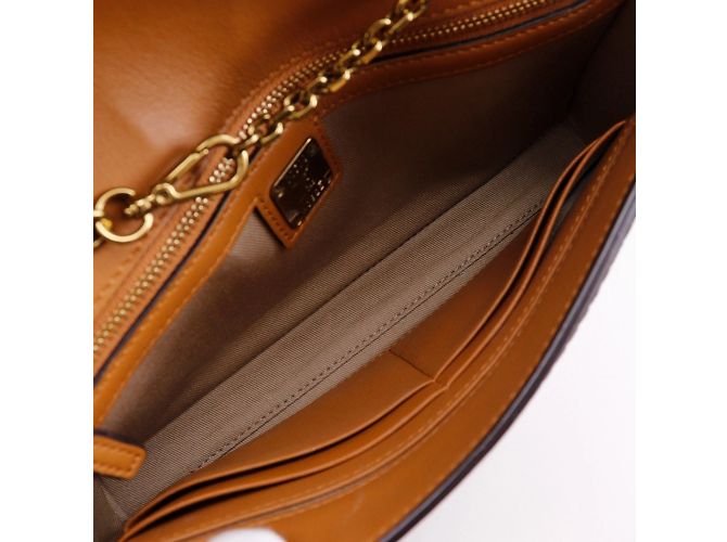 MCM Tracy Medium Shoulder Bag Brown - view 5