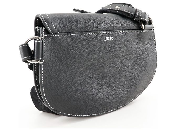 Borsa a corpo Saddle di Christian Dior Nero - vista 3
