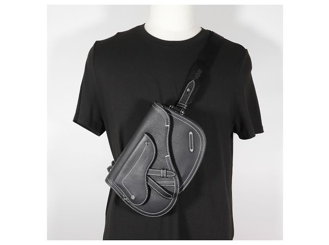 Borsa a corpo Saddle di Christian Dior Nero - vista 9