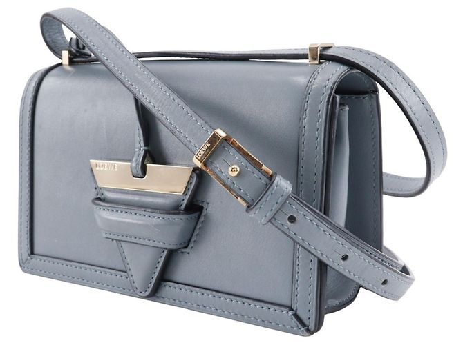 Borsa a Spalla Loewe Barcellona Blu chiaro - vista 2