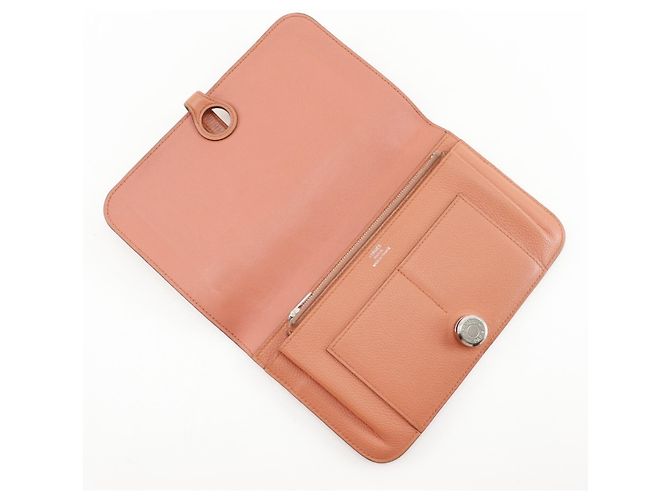 Hermès Cartera larga Hermes Dogon GM en rosa - vista 11
