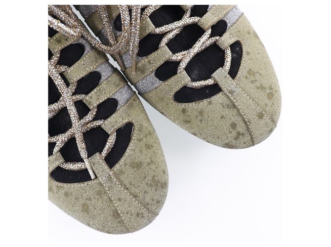Sneakers Gucci Sherry Line D'oro - vista 4