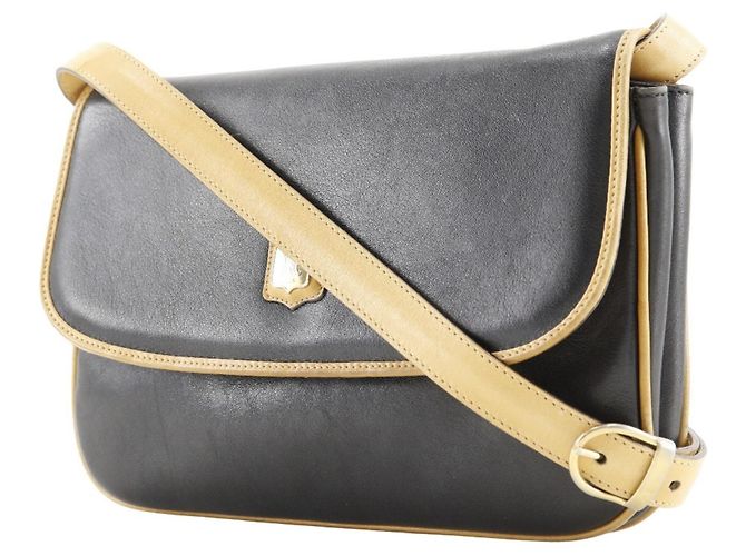 Céline Borsa a Spalla Old di Celine in Pelle di Vitello Nera Nero - vista 2