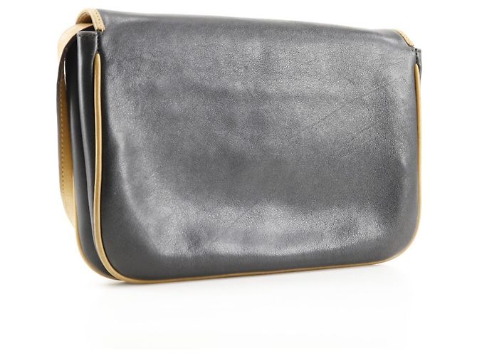 Céline Borsa a Spalla Old di Celine in Pelle di Vitello Nera Nero - vista 3