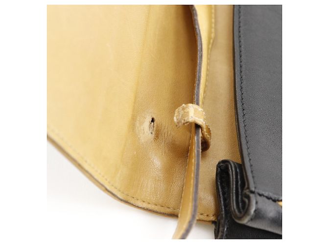Céline Borsa a Spalla Old di Celine in Pelle di Vitello Nera Nero - vista 6