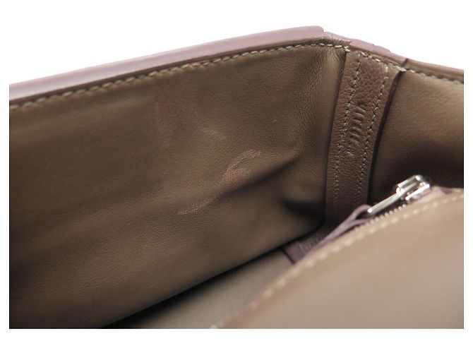 Hermès BORSA A MANO HERMES 24/24 MINI IN PELLE EVERCOLOR & SWIFT ETOUPE CON TRACOLLA 2012 Taupe - vista 13