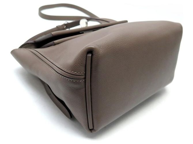 Hermès BORSA A MANO HERMES 24/24 MINI IN PELLE EVERCOLOR & SWIFT ETOUPE CON TRACOLLA 2012 Taupe - vista 3