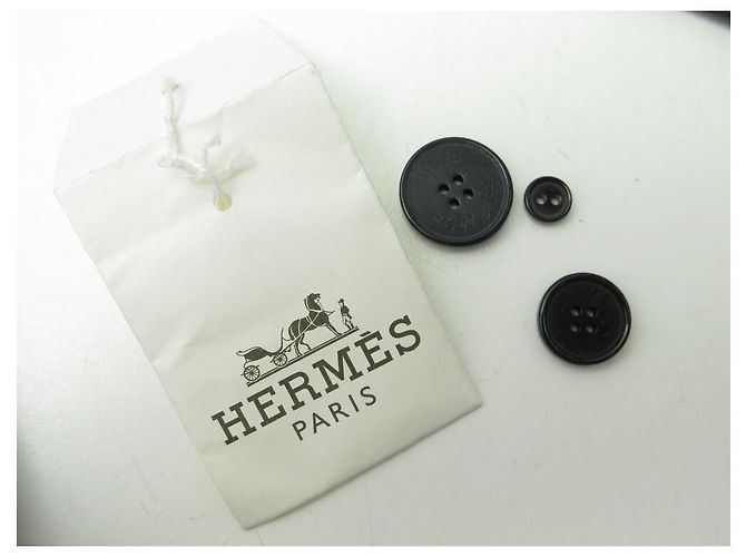 Hermès HERMES-JACKE AUS GOATLEDER 44 L 3 KNÖPFE WOLLFUTTER Schwarz - Ansicht 15