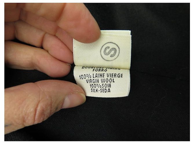 Hermès HERMES-JACKE AUS GOATLEDER 44 L 3 KNÖPFE WOLLFUTTER Schwarz - Ansicht 9