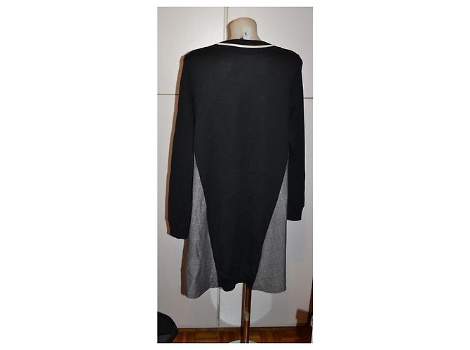 Autre Marque pianurastudio Oversized Kleid Schwarz Bunt Wolle Mehrfarben - Ansicht 3