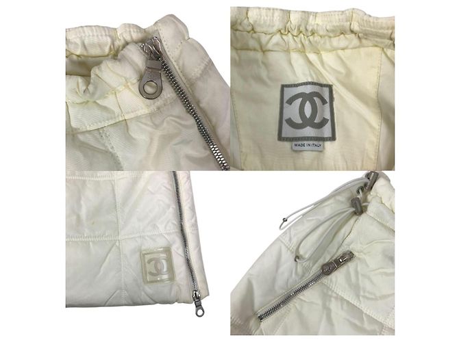 Gonna puffer vintage CC grigia sport Chanel FW 2000 - vista 7