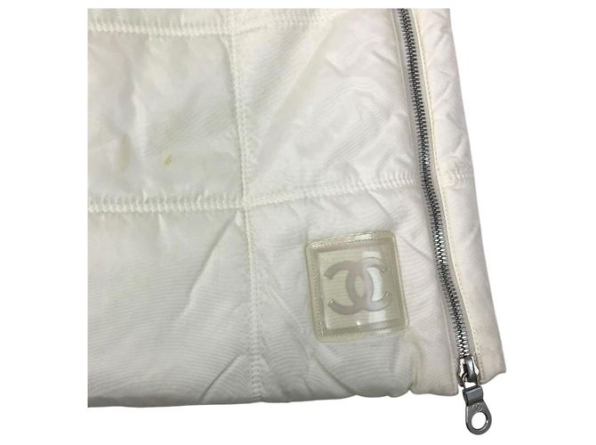 Gonna puffer vintage CC grigia sport Chanel FW 2000 - vista 9
