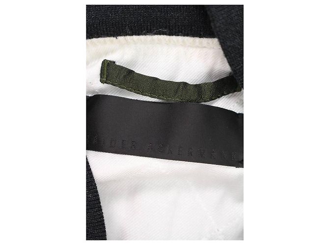 Haider Ackermann Olive Satin Ma-1 Draped Bomber Jacket Olive green - view 3