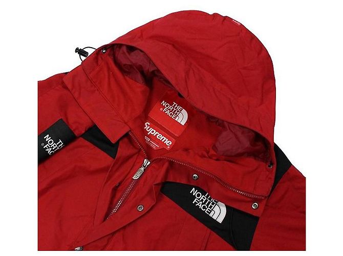 Giacca da montagna in cotone cerato rosso e nero Supreme The North Face AW10 - vista 5