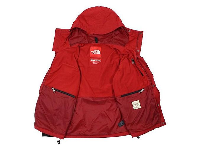 Giacca da montagna in cotone cerato rosso e nero Supreme The North Face AW10 - vista 9