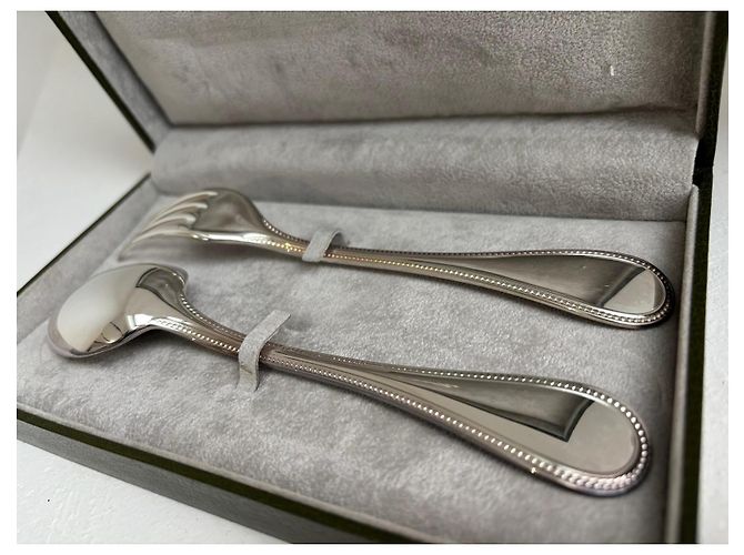 Child's cutlery set 2 pieces in Christofle Solid Silver Silvery - view 3