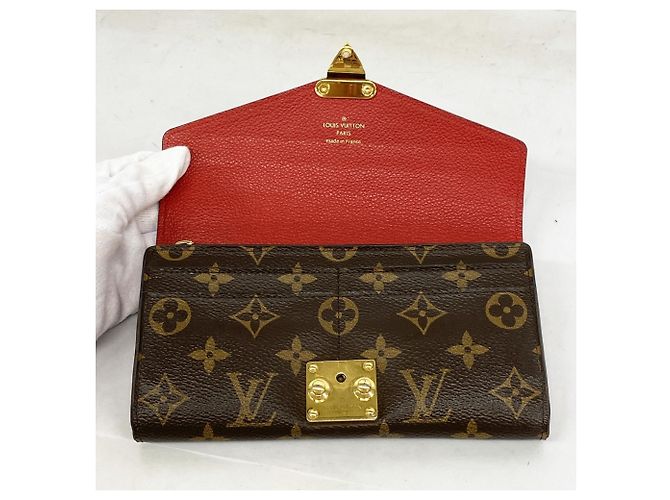 Lange Brieftasche Monogramm Pallas Louis Vuitton Braun Fuschia - Ansicht 12