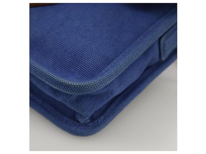 PRADA Borsa a Spalla in Tela Blu Auth 111326 - vista 14