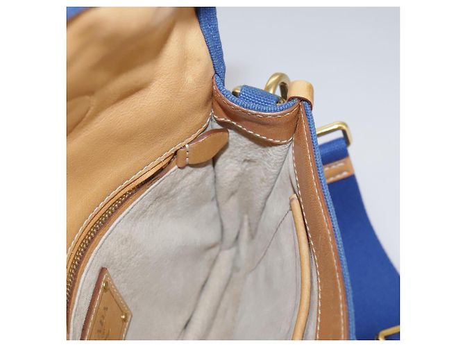 PRADA Borsa a Spalla in Tela Blu Auth 111326 - vista 21