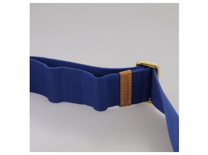 PRADA Borsa a Spalla in Tela Blu Auth 111326 - vista 8