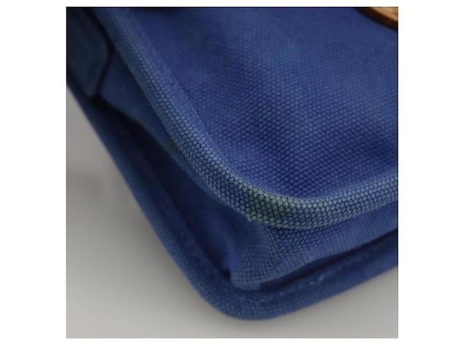 PRADA Borsa a Spalla in Tela Blu Auth 111326 - vista 9