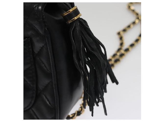 Givenchy Borsa a spalla a catena in pelle nera e oro Auth 112382 Nero D'oro - vista 10