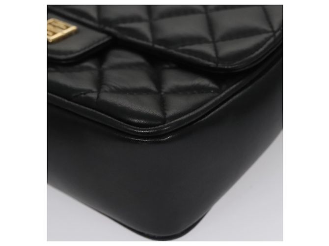 Givenchy Borsa a spalla a catena in pelle nera e oro Auth 112382 Nero D'oro - vista 14