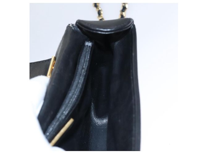Givenchy Borsa a spalla a catena in pelle nera e oro Auth 112382 Nero D'oro - vista 18