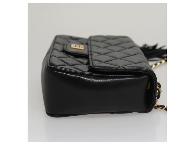 Givenchy Borsa a spalla a catena in pelle nera e oro Auth 112382 Nero D'oro - vista 3
