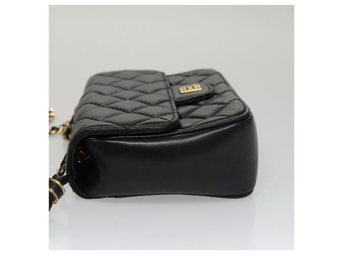 Givenchy Borsa a spalla a catena in pelle nera e oro Auth 112382 Nero D'oro - vista 4