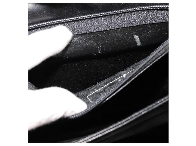 Bolsa de mão GIVENCHY em couro preto e dourado Auth bs21995 - vista 12