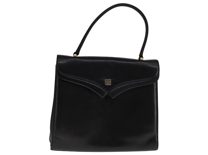 Bolsa de mão GIVENCHY em couro preto e dourado Auth bs21995 - vista 13
