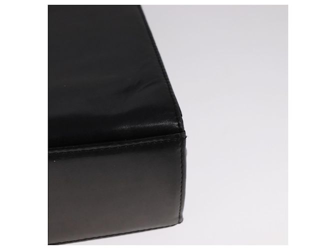 Bolsa de mão GIVENCHY em couro preto e dourado Auth bs21995 - vista 16