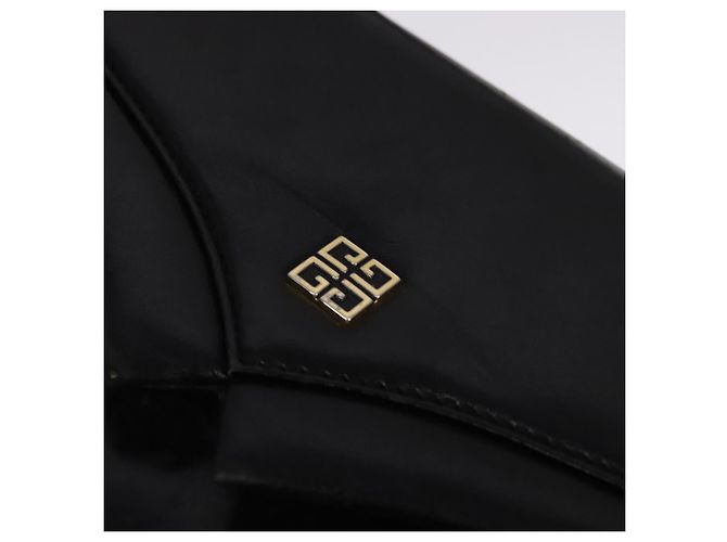Bolsa de mão GIVENCHY em couro preto e dourado Auth bs21995 - vista 17