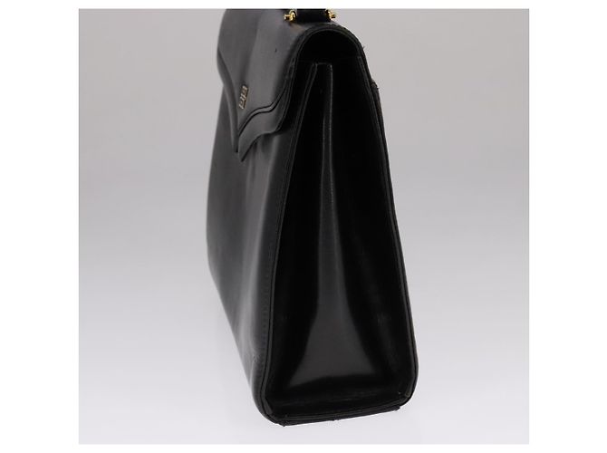Bolsa de mão GIVENCHY em couro preto e dourado Auth bs21995 - vista 4