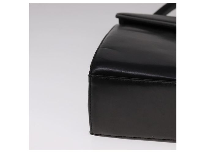 Bolsa de mão GIVENCHY em couro preto e dourado Auth bs21995 - vista 9