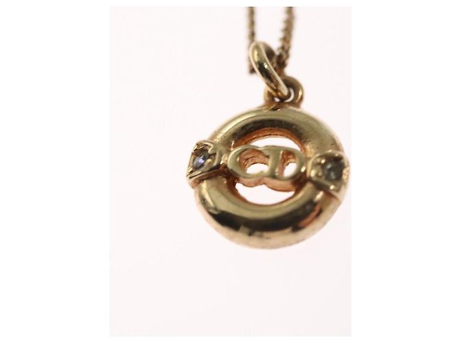 Collana Christian Dior metallo oro Auth FF4664 D'oro - vista 10