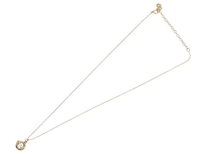 Collana Christian Dior metallo oro Auth FF4664 D'oro - vista 2
