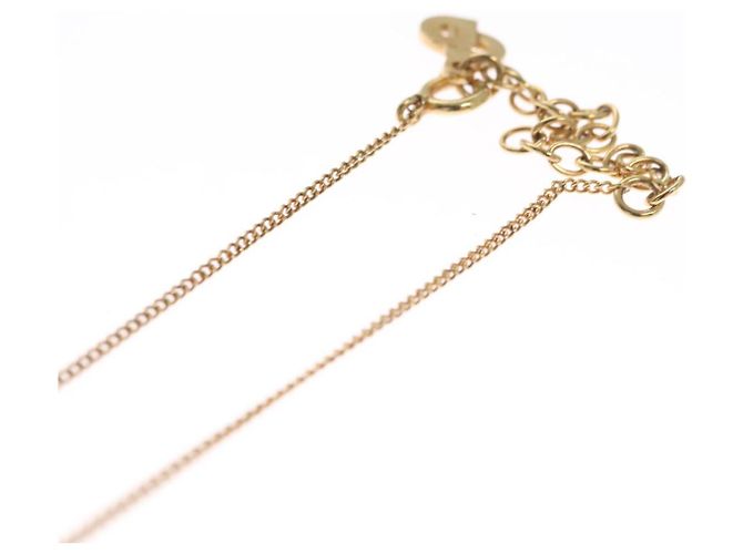 Collana Christian Dior metallo oro Auth FF4664 D'oro - vista 7