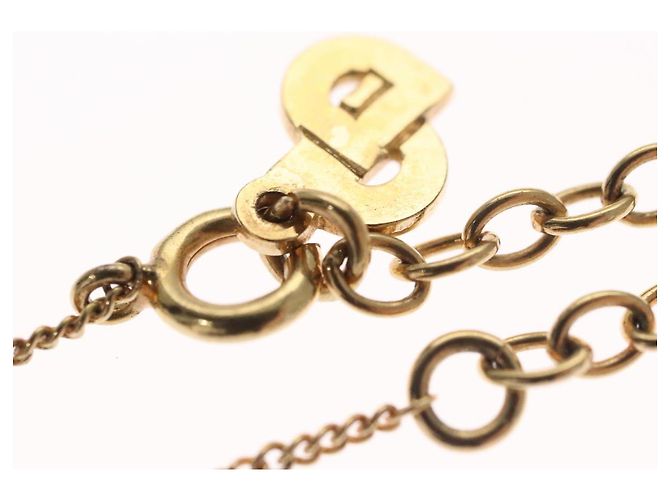 Collana Christian Dior metallo oro Auth FF4664 D'oro - vista 9
