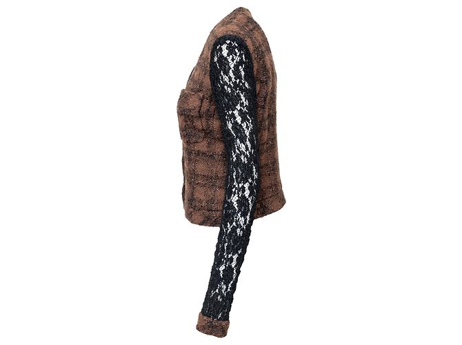 Timeless Chaqueta de tweed y encaje Chanel Castaño - vista 2