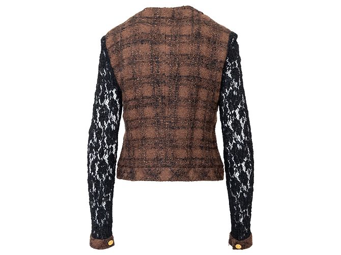 Timeless Chaqueta de tweed y encaje Chanel Castaño - vista 3