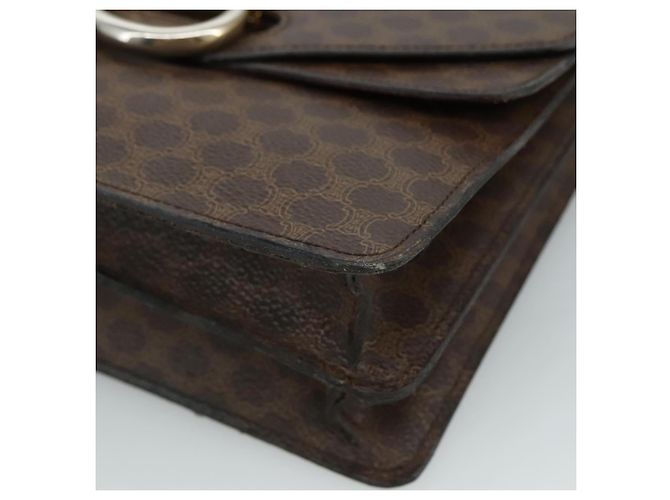 Céline Borsa a mano in tela Macadam CELINE in pelle PVC marrone Auth bs21604 - vista 10